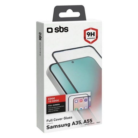 Szkło hartowane do Samsung Galaxy A35 i A55 5G, Czarny, Black, Full Cover