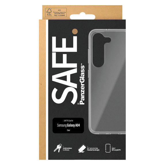 Etui TPU do Samsung Galaxy A04, Przezroczyste, SAFE by PanzerGlass