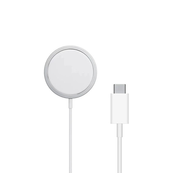 Ładowarka bezprzewodowa USB-C do MagSafe, Szybkie ładowanie bezprzewodowe 15W, Srebrny, FixPremium
