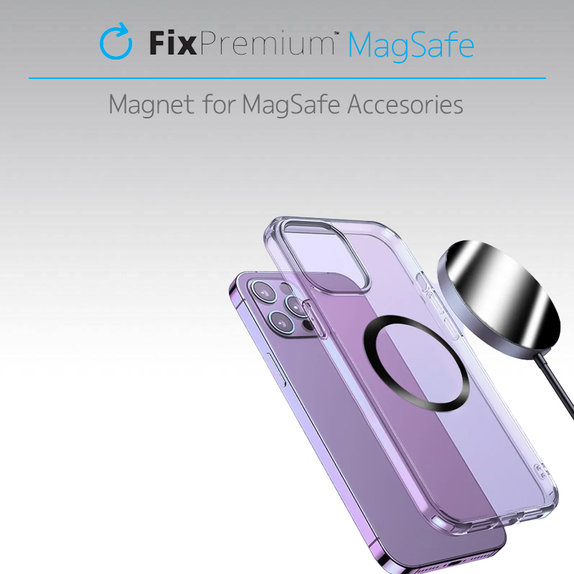 Magnes do MagSafe, srebrny, silver, FixPremium