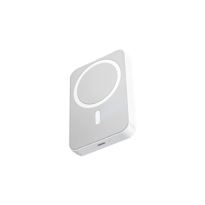 PowerBank MagSafe z podstawką 5000mAh, biały, white, FixPremium