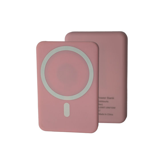 PowerBank MagSafe 5000mAh, różowy, pink, FixPremium