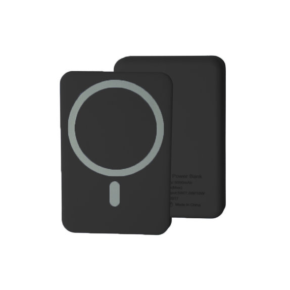PowerBank MagSafe 10 000mAh, czarny, black, FixPremium