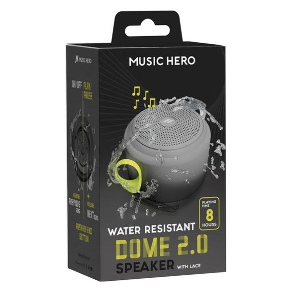 Głośnik bezprzewodowy DOME 2.0, 3 W, czarny, black, Music Hero