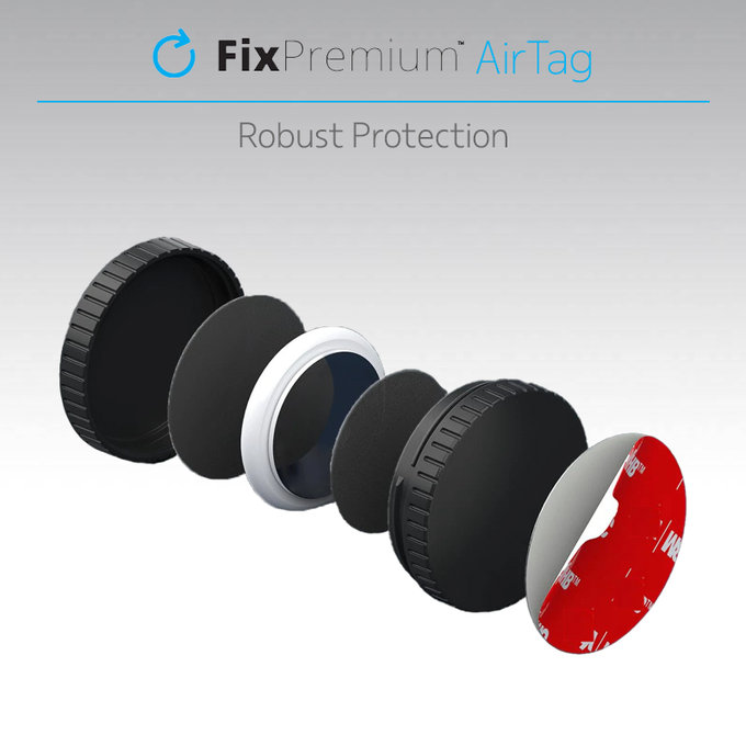 Osłona ochronna do AirTag, czarny, black, FixPremium