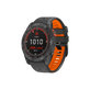 Pasek silikonowy dwukolorowy do Garmin, QuickFit 26mm, Szary, Gray, FixPremium