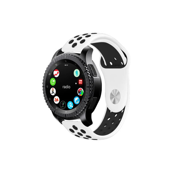 Pasek Silikonowy Sportowy do Garmin (20mm), biały, white, FixPremium