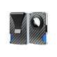 Portfel Carbon z klipsem do AirTag, czarny, black, FixPremium