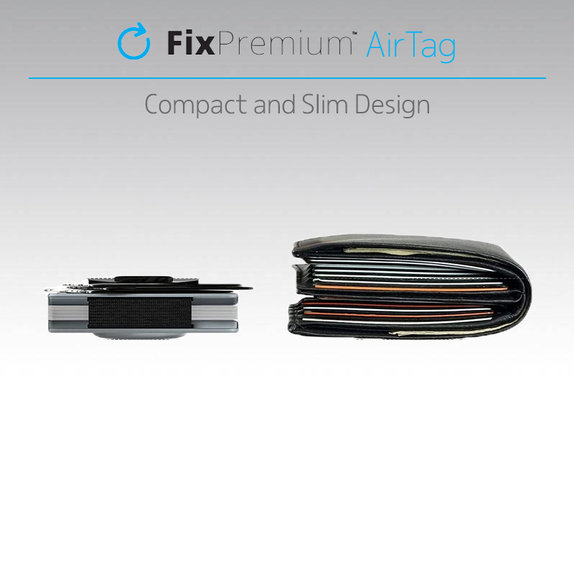 Portfel Carbon z klipsem do AirTag, czerwony, red, FixPremium