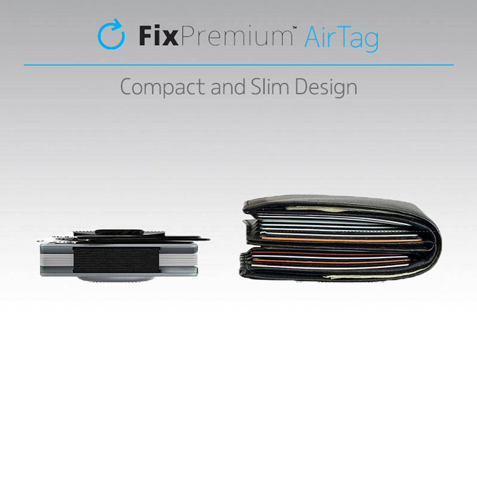 Portfel Carbon z klipsem do AirTag, czerwony, red, FixPremium