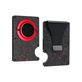 Portfel Carbon z klipsem do AirTag, czerwony, red, FixPremium