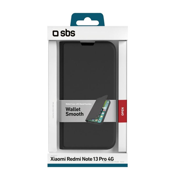 Etui do Xiaomi Redmi Note 13 Pro 4G, Book Wallet Lite, Czarny, Black, SBS