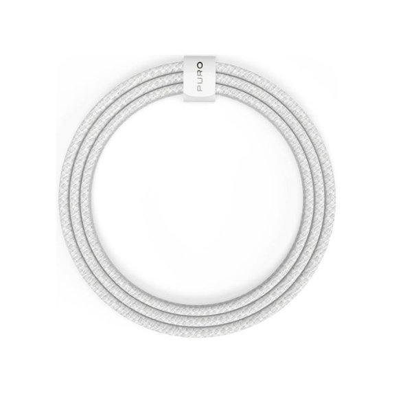 Kabel USB-C / USB-C, 240W, Fabrik FABK4, 2 m, Biały, White, PURO