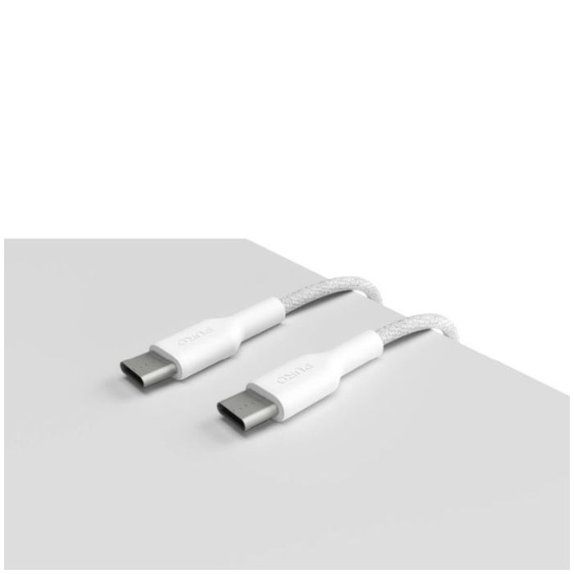 Kabel USB-C / USB-C, 240W, Fabrik FABK4, 2 m, Biały, White, PURO
