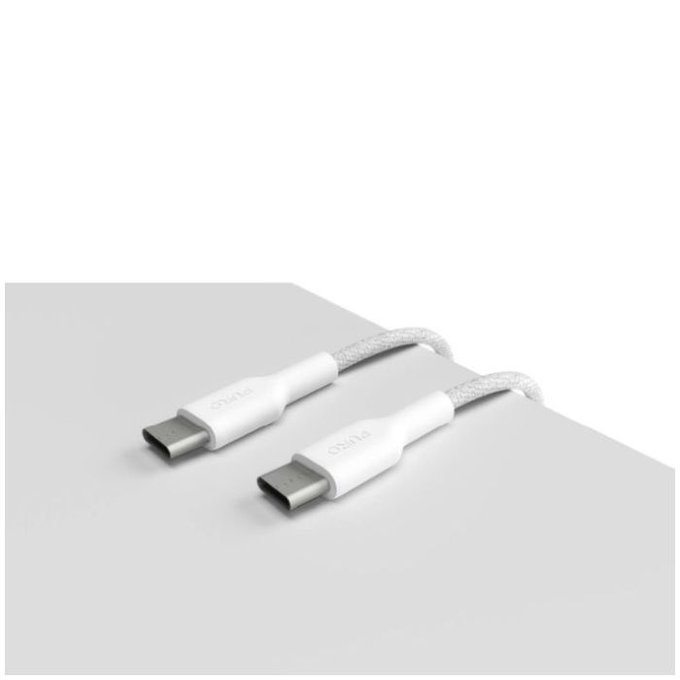 Kabel USB-C / USB-C, 240W, Fabrik FABK4, 2 m, Biały, White, PURO
