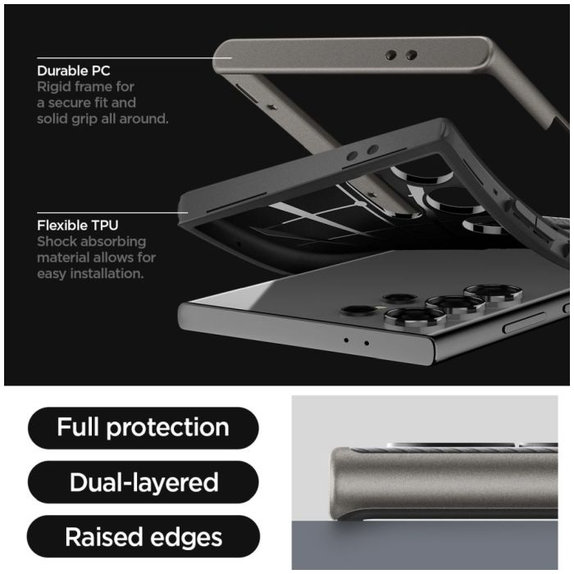 Etui Neo Hybrid do Samsung S24 Ultra, Gunmetal, Spigen