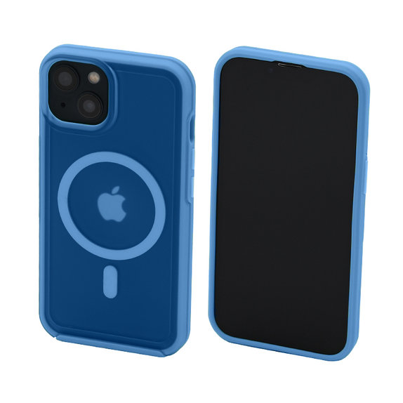 Etui Clear z MagSafe do iPhone 14, niebieski, blue, FixPremium
