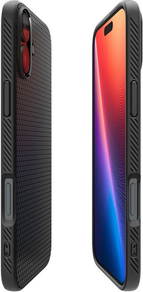 Etui do iPhone 16 Plus, Liquid Air, Matte Black, Spigen