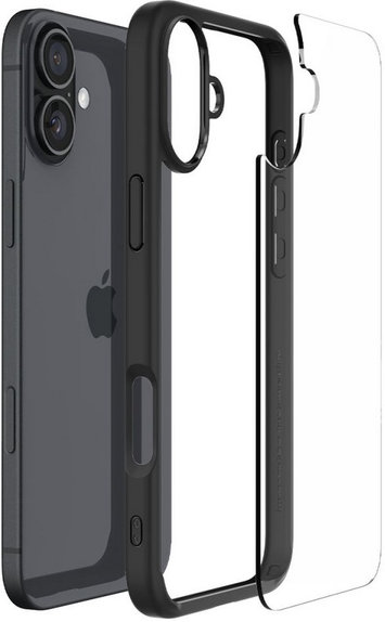 Etui do iPhone 16 Plus, Ultra Hybrid, Crystal Clear, Spigen