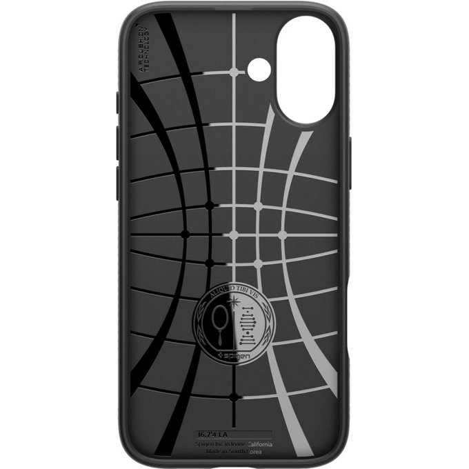 Etui do iPhone 16, Liquid Air, Matte Black, Spigen