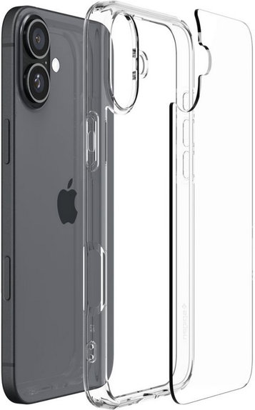 Etui do iPhone 16, Ultra Hybrid, Crystal Clear, Spigen