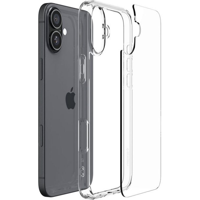 Etui do iPhone 16, Ultra Hybrid, Crystal Clear, Spigen