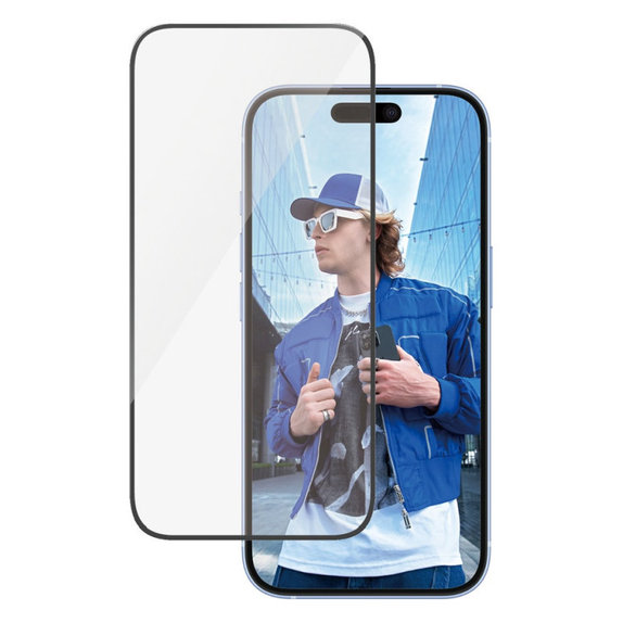 Szkło hartowane UWF z aplikatorem do iPhone 16/15, Czarne, PanzerGlass
