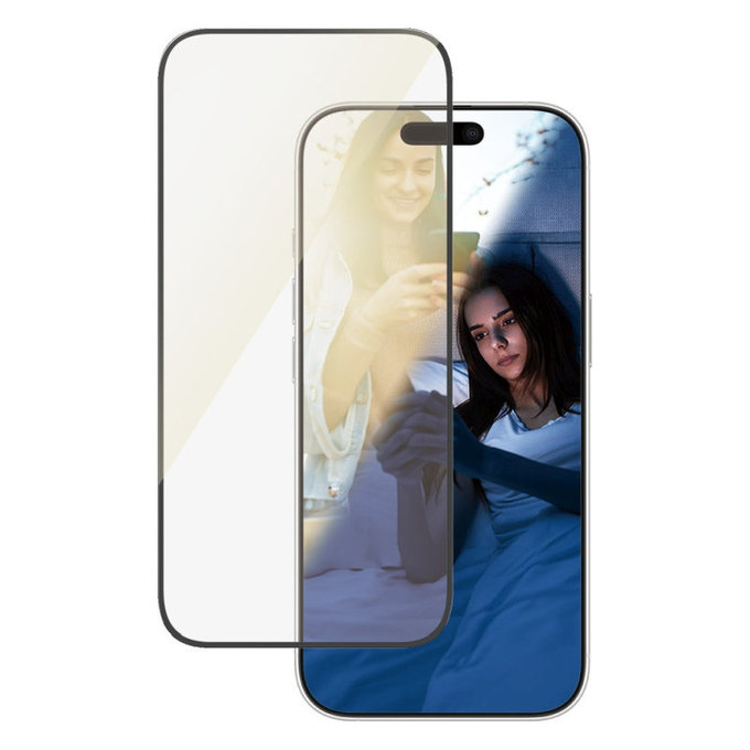 Szkło hartowane UWF Eyecare z aplikatorem do iPhone 16 Pro, Czarne, PanzerGlass