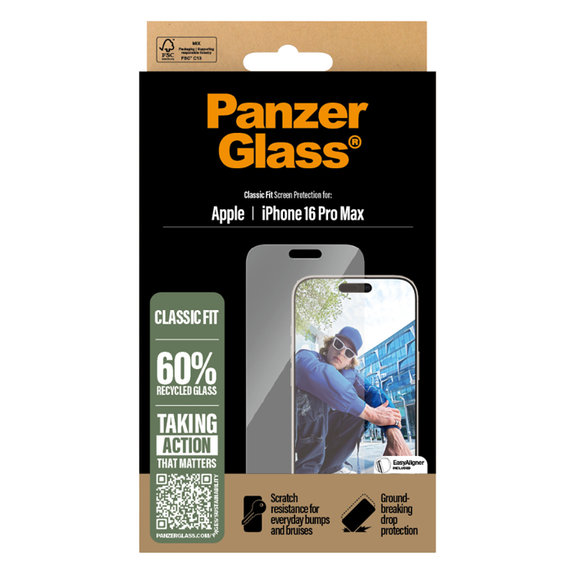 Szkło hartowane do iPhone 16 Pro Max, Przezroczysty, Transparent, PanzerGlass