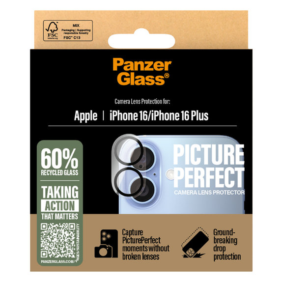 Ochraniacz obiektywu aparatu PicturePerfect do iPhone 16, 16 Plus, Przezroczysty, Transparent, PanzerGlass