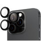 Pierścienie ochronne obiektywu kamery Hoops do iPhone 16 Pro Max/16 Pro, Czarny, PanzerGlass