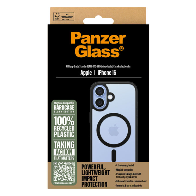 Etui do iPhone 16 Pro Max, HardCase, Czarny, Black, PanzerGlass