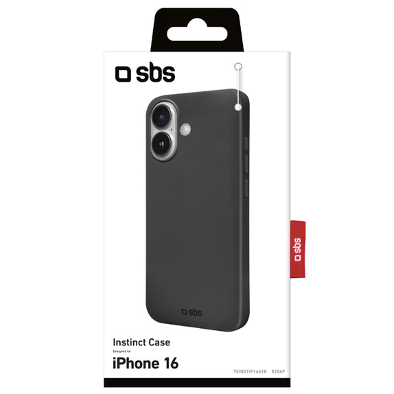 Etui do iPhone 16, Instinct, Czarny, Black, SBS