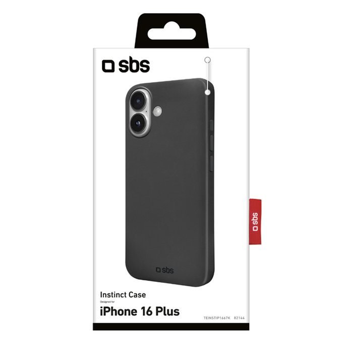 Etui do iPhone 16 Plus, Instinct, Czarny, Black, SBS