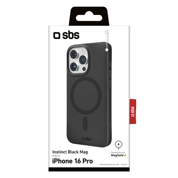 Etui do iPhone 16 Pro, Instinct Mag z MagSafe, Czarny, Black, SBS