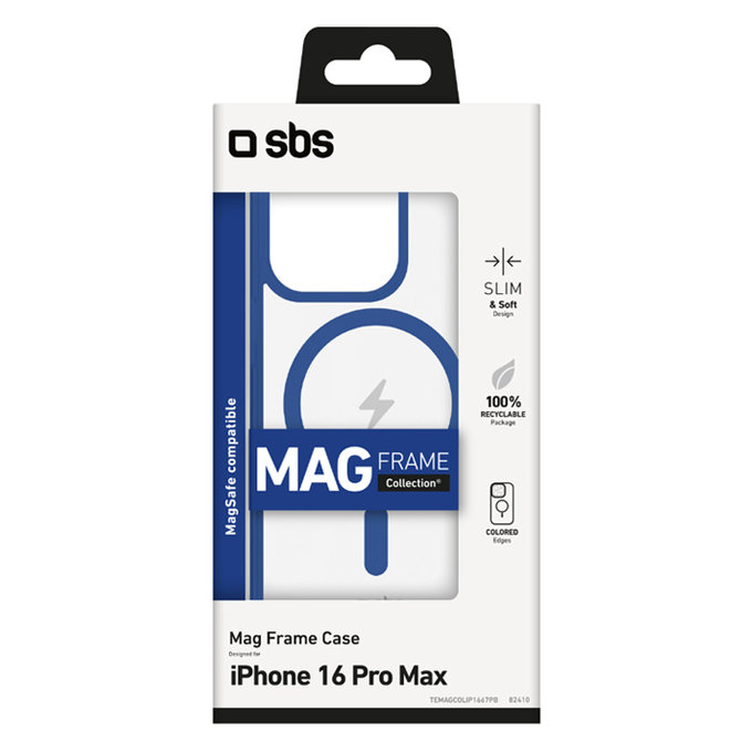Etui z MagSafe do iPhone 16 Pro Max, Mag Frame, Czarny, Black, SBS