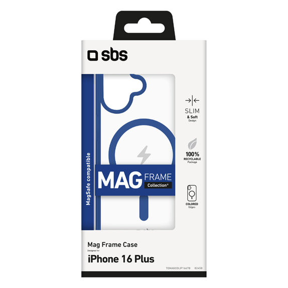 Etui z MagSafe do iPhone 16 Plus, Mag Frame, Czarny, Black, SBS