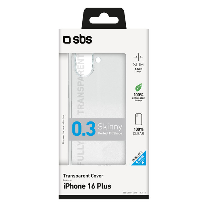 Etui do iPhone 16 Plus, Skinny, Przezroczysty, Transparent, SBS