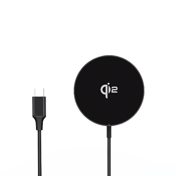 Ładowarka MagSafe z Qi2, Szybkie ładowanie, Silne magnetyczne połączenie, Czarna, FixPremium