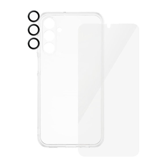 Bundle osłona obiektywu aparatu + szkło hartowane UWF + etui TPU do Samsung A15 5G, SAFE