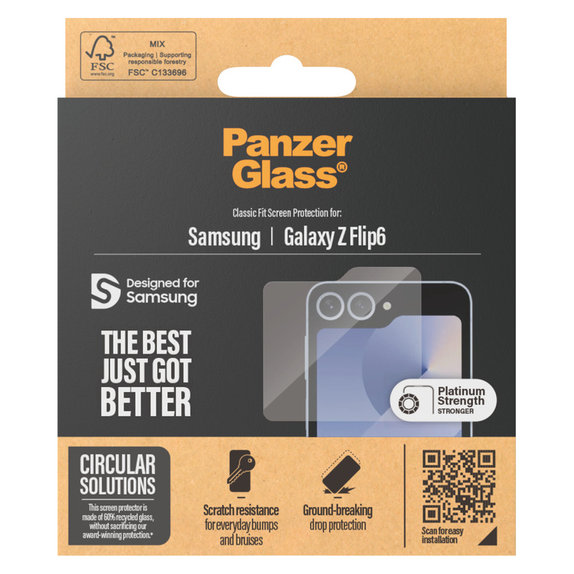 Szkło hartowane Classic Fit do Samsung Galaxy Z Flip6, Przezroczyste, PanzerGlass