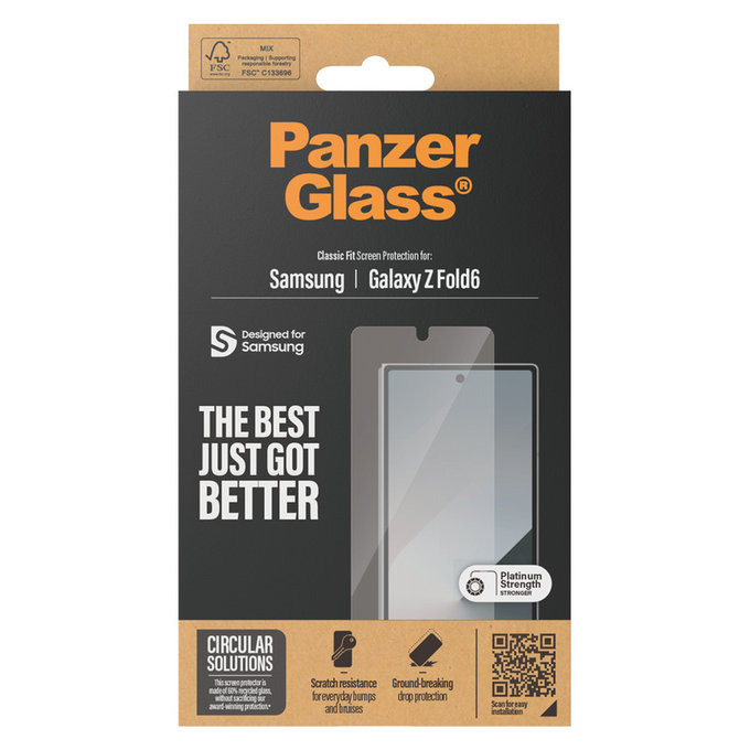 Szkło hartowane Classic Fit do Samsung Galaxy Z Fold6, Przezroczyste, PanzerGlass