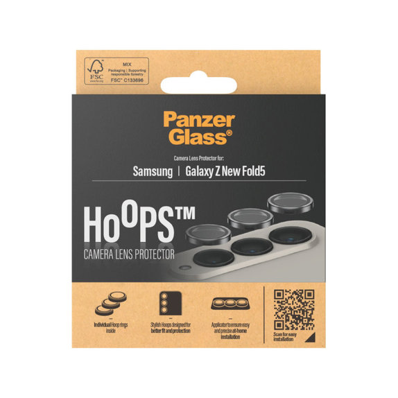 Osłona obiektywu aparatu Hoops do Samsung Z Fold6, Czarne, PanzerGlass