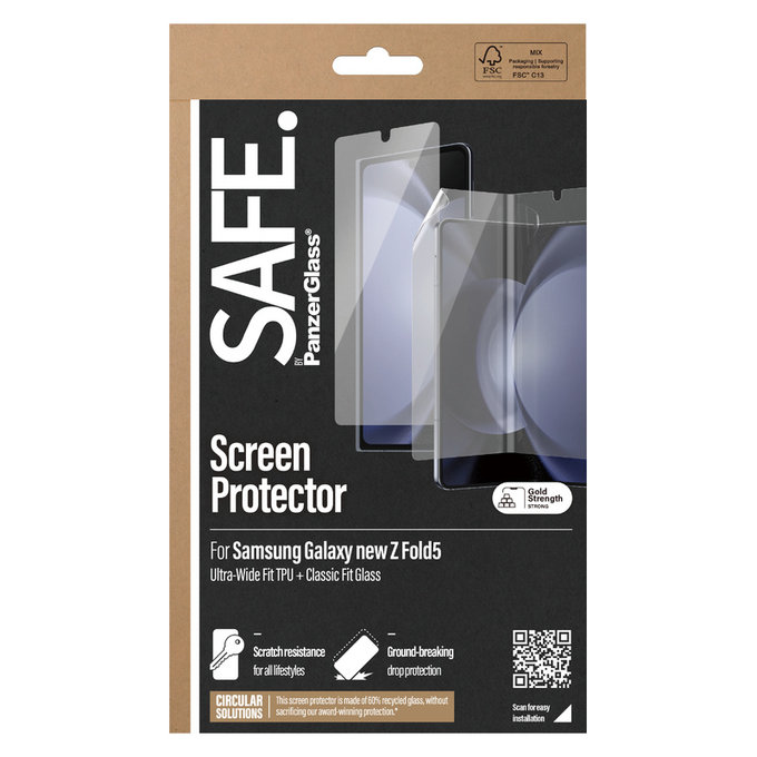 Folia ochronna UWF i szkło hartowane do Samsung Galaxy Z Fold6, Przezroczyste, SAFE by PanzerGlass