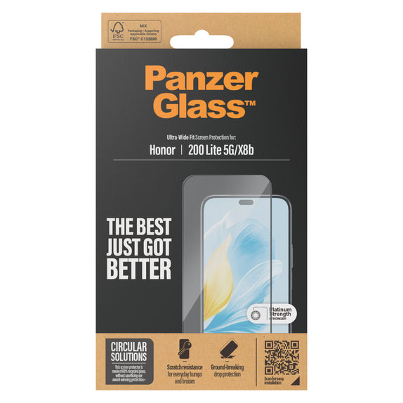 Szkło hartowane UWF do Honor 200 Lite, Czarne, PanzerGlass