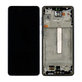 Wyświetlacz OLED do Samsung A73 A736, Ekran dotykowy z ramką, Czarny, Black