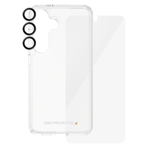Bundle Hoops + Szkło hartowane UWF + Hard Case D3O do Samsung Galaxy S24, PanzerGlass