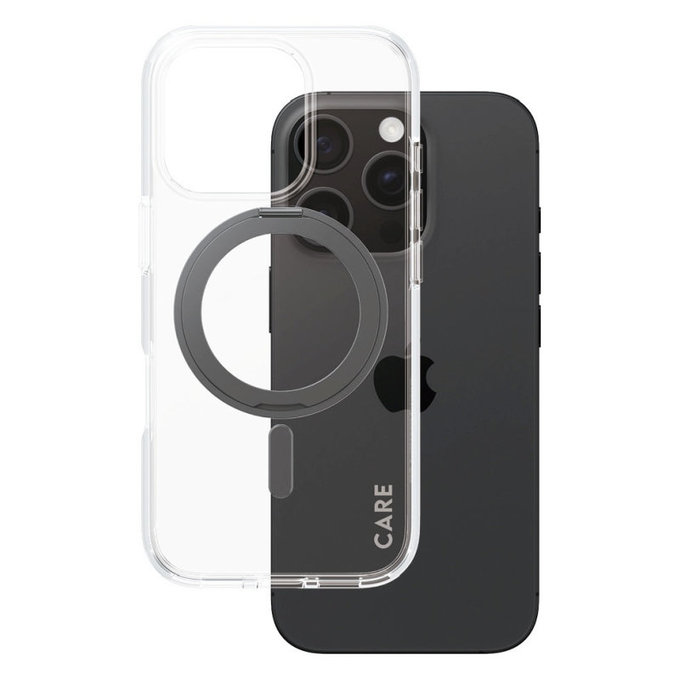 Etui Kickstand z MagSafe do iPhone 16 Pro, Czarne, CARE