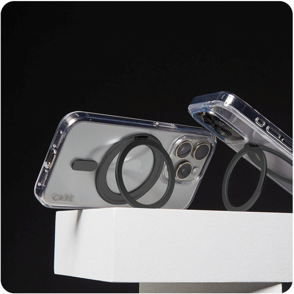 Etui Kickstand z MagSafe do iPhone 16 Pro, Czarne, CARE