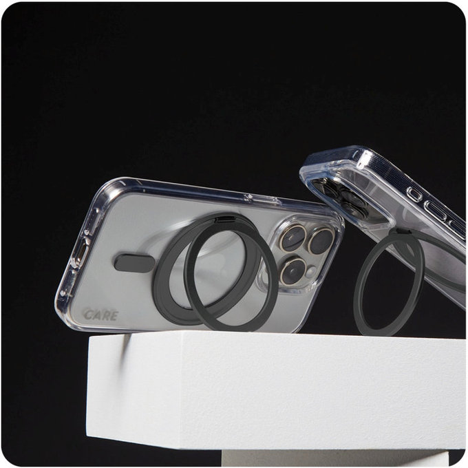 Etui Kickstand z MagSafe do iPhone 16 Pro, Czarne, CARE